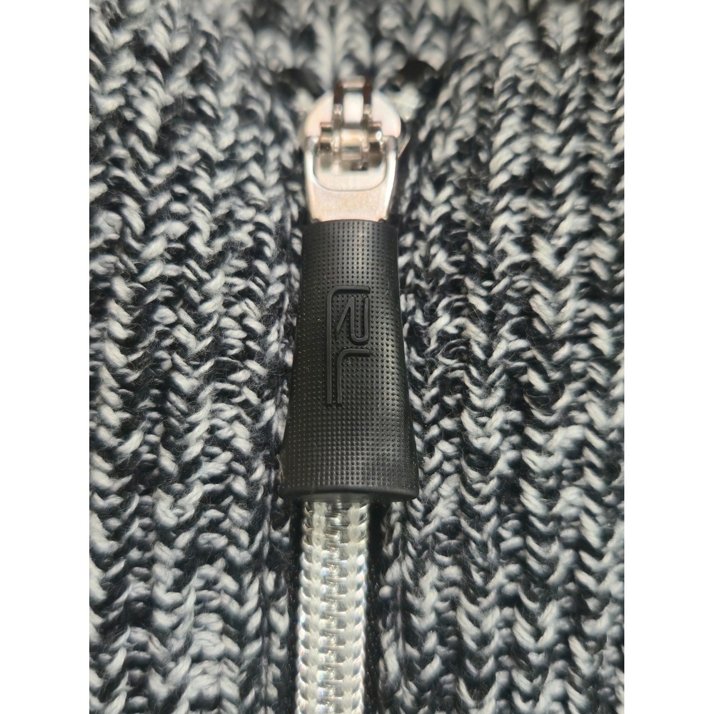 Lauren Active Ralph Lauren Mens XL Quarter Zip Sweater Black White Cotton Knit - Picture 9 of 9